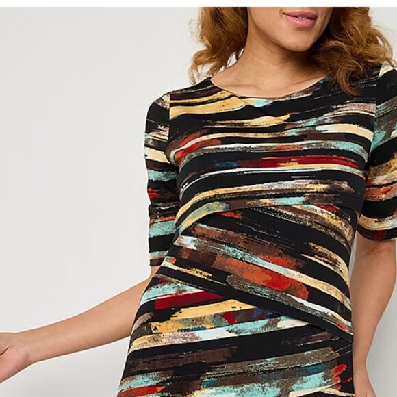 Connected Apparel Tiered Sheath Dress - Picture 4 of 6